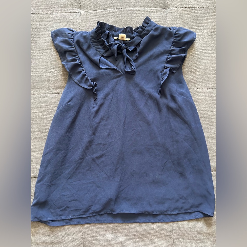 Charming Navy Blue  blouse